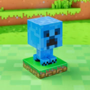 Stolní lampička Minecraft Creeper Icon Light 10cm na baterie modré LED Světlo