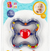 BAM BAM Baby chrastítko srdíčko pro miminko na kartě plast