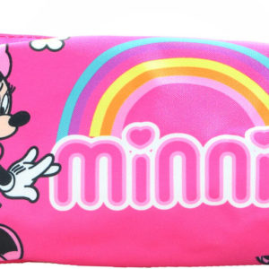 Penál kulatý Disney Minnie Mouse dětské růžové školní pouzdro na zip
