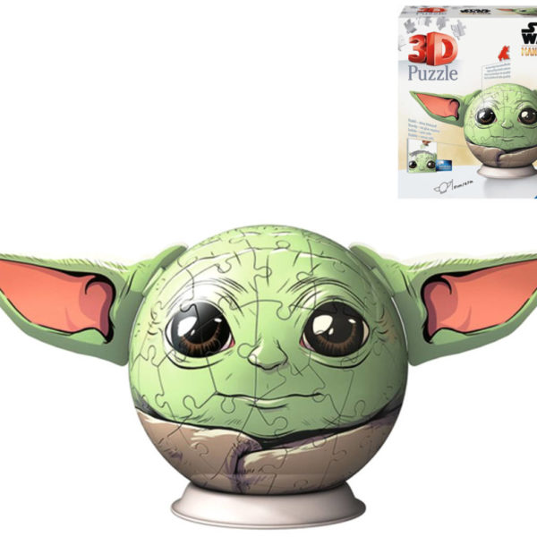 RAVENSBURGER Puzzleball 3D Star Wars Baby Yoda Pokeball skládačka 72 dílků