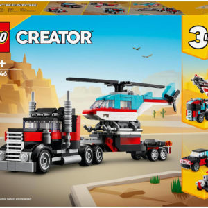 LEGO CREATOR Auto náklaďák a helikoptéra 3v1 31146 STAVEBNICE