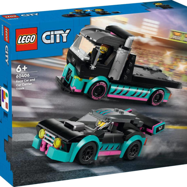LEGO CITY Auto kamión se závodním autem 60406 STAVEBNICE