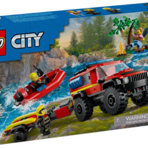 LEGO CITY Auto hasičský vůz 4x4 a záchranný člun 60412 STAVEBNICE