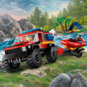 LEGO CITY Auto hasičský vůz 4x4 a záchranný člun 60412 STAVEBNICE