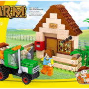 Stavebnice set farma a traktor 210 dílků