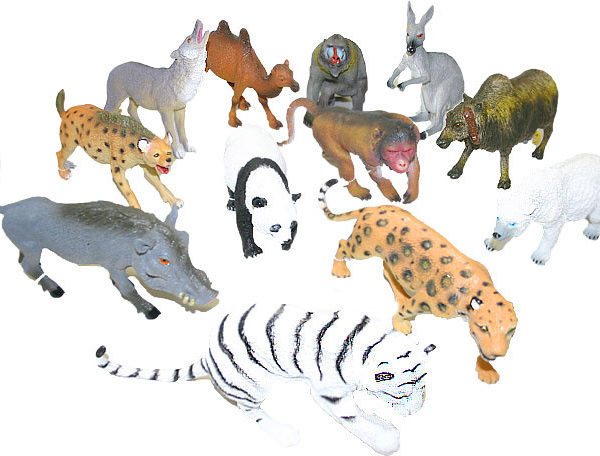 Zvířata divoká jednotlivá 17-26 cm figurky 12 druhů