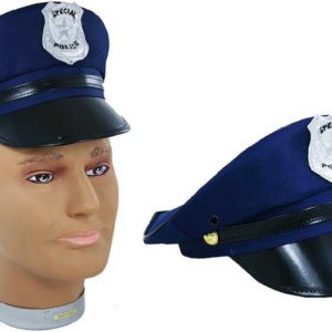 KARNEVAL Čepice policie modrá s odznakem pro dospělé KARNEVALOVÝ DOPLNĚK