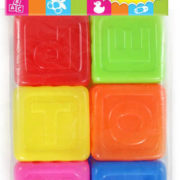 Kostky barevné baby plastové písmena set 6ks v sáčku pro miminko