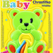 Chrastítko plastové baby medvídek 3 barvy pro miminko