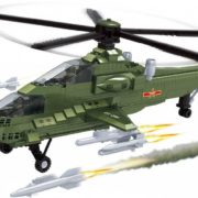 AUSINI Stavebnice ARMY vojenská helikoptéra sada 482 dílků + 2 figurky plast