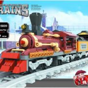 AUSINI Stavebnice TRAINS historický vlak set 483 dílků s figurkou a kolejemi vol