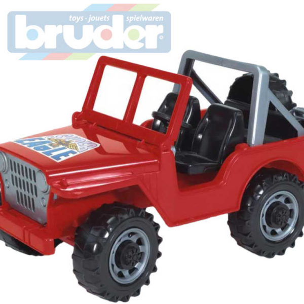 BRUDER 02540 (2540) Auto 1:16 Jeep plastový červený 26cm