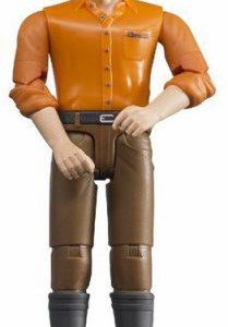 BRUDER 60007 Figurka muž hnědé kalhoty oranžová košile