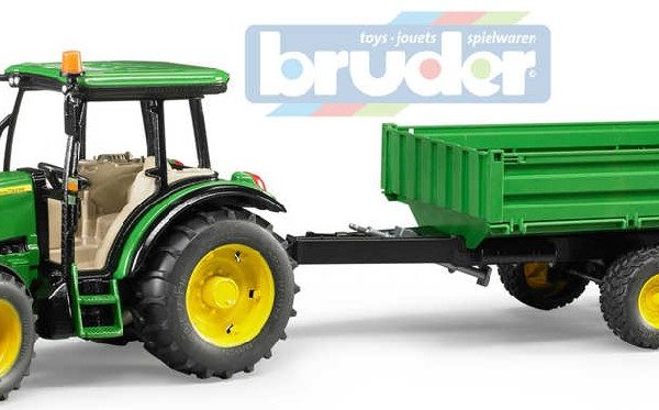 BRUDER 02108 (2108) Traktor John Deere 5115M set s valníkem model 1:16 plast