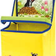 BINO KRTEK Krabice na hračky box 2v1 dětská židlička Krteček žlutá plast karton