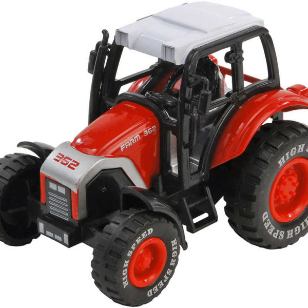 Traktor farmářský 8cm kovový v průhledné krabičce 4 barvy