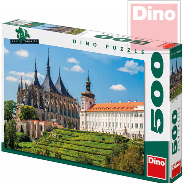 DINO Puzzle 500 dílků Chrám svaté Barbory 47x33cm v krabici