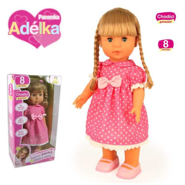 Panenka ADÉLKA chodící 43 cm, zpívá česky 8 písniček