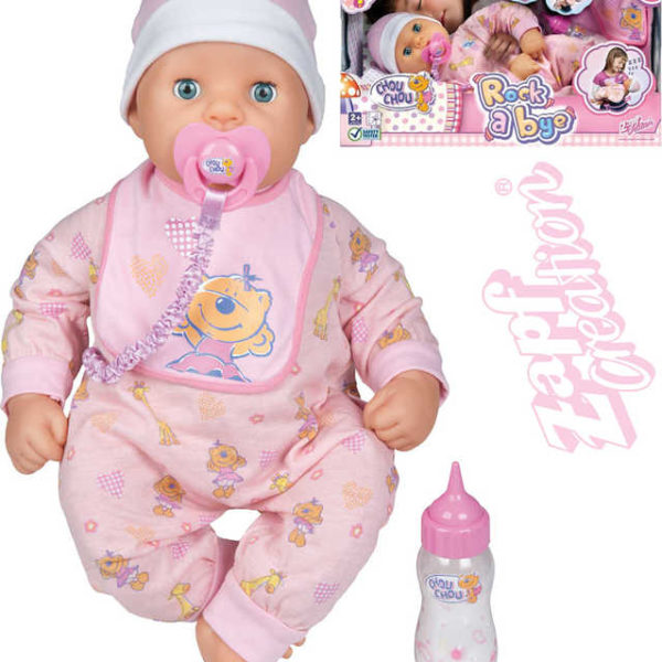 ZAPF CHOU CHOU Panenka miminko 48cm pije pláče se zvukem na baterie ZAPF CHOU CHOU Panenka miminko 48cm pije pláče se zvukem na baterie