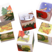 TOPA DŘEVO Kostky (kubus) Lesní zvířátka 6 ks v krabičce *DŘEVĚNÉ HRAČKY*
