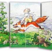 TOPA Dřevěné kostky kubus Budulínek 12 ks