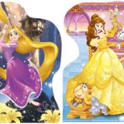 DINO Puzzle set 4v1 Disney hravé Princezny 54 dílků v krabici 13x19cm
