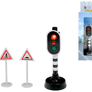 Dopravní set plastový semafor svítící + 3 dopravní značky