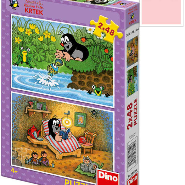 DINO Puzzle Krtek a perla (Krteček) 48 dílků 26x18cm v krabici