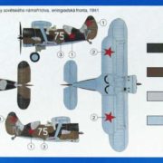 SMĚR Model letadlo Polikarpov I153 1:72 (stavebnice letadla)