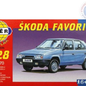 SMĚR Model auto Škoda Favorit klik 1:28 (stavebnice auta)