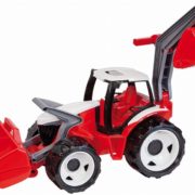 LENA Traktor plastový se lžící a bagrem červeno černý na písek