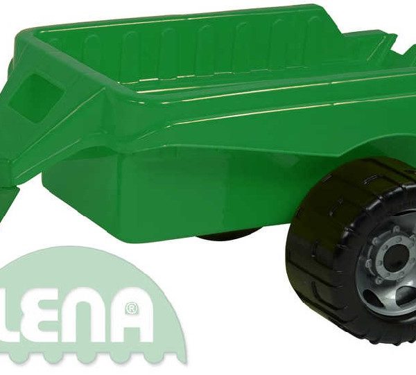 LENA Přívěs zelený plastová vlečka k maxi autům 50cm