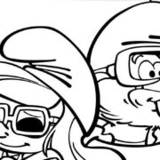 JIRI MODELS Omalovánky set s barvami A4 Šmoulové