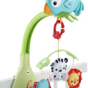 FISHER PRICE Baby zářící kolotoč se zvířátky 3v1 Rainforest na kočárek plast
