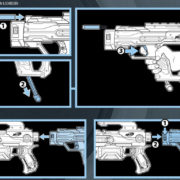 HASBRO NERF N-Strike Pistole Modulus obranná výbava set se 2 šipkami a štítem