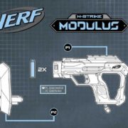 HASBRO NERF N-Strike Pistole Modulus obranná výbava set se 2 šipkami a štítem