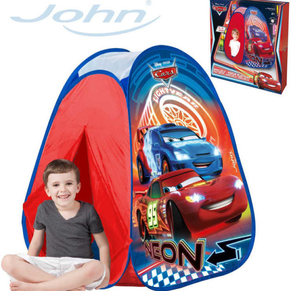 JOHN Stan dětský zahradní 75x75x90cm Pop Up Cars Neon (Auta)