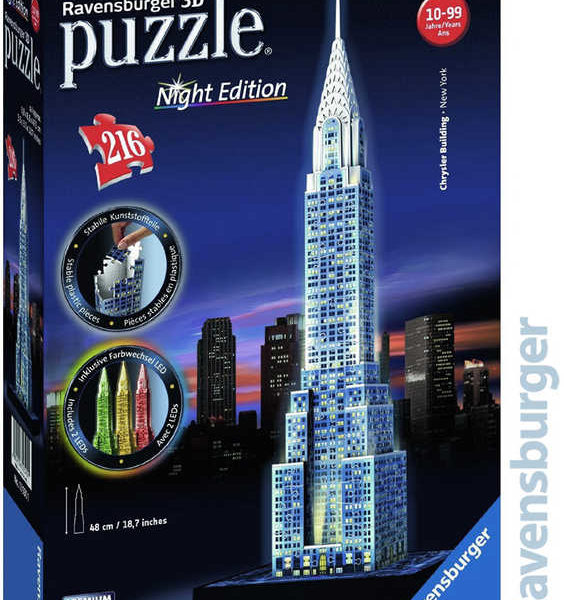 RAVENSBURGER Puzzle 3D Chrysler building Noční edice 216 dílků