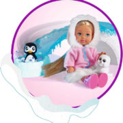 SIMBA Panenka Evička 12cm Arctic Friends zimní obleček set s doplňky v krabici