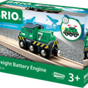 BRIO Lokomotiva elektrická zelená na baterie k vláčkodráze 33214 Světlo