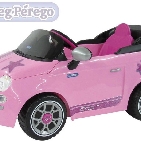 PEG PÉREGO Auto FIAT 500 STAR pink 6V ELEKTRICKÉ VOZÍTKO