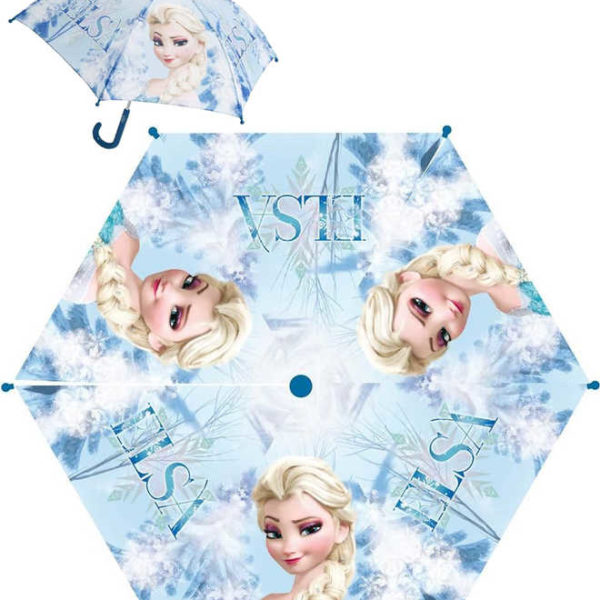Deštník dětský Frozen Elsa modrý manuální skládací (Ledové Království)