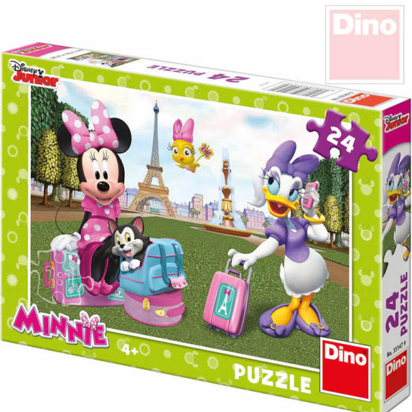 DINO Hra Puzzle Disney Minnie v Paříži 24 XXL dílků v krabici