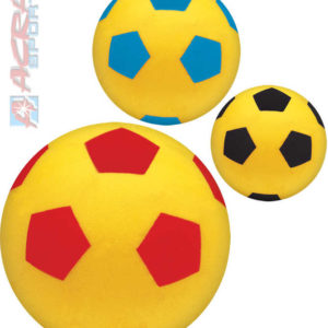 ACRA Soft míč dětský mondo 20cm žlutý molitanový potisk kopačák 3 barvy