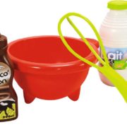ECOIFFIER Vaflovač dětský srdce výroba vaflí set s potravinami a nádobím plast