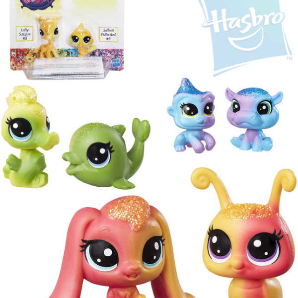 HASBRO LPS Littlest Pet Shop zvířátka duhová set 2 kusy na kartě 6 druhů