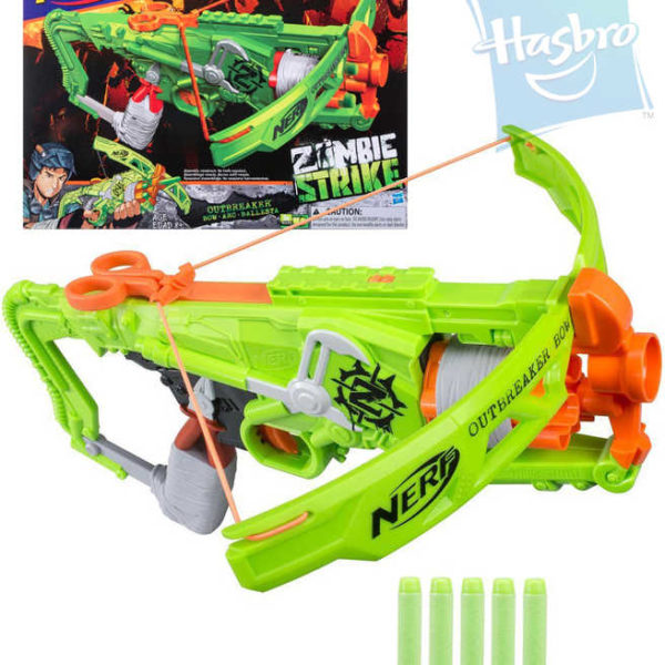 HASBRO NERF Zombie Outbreaker KUŠE plastový set s 5 náboji