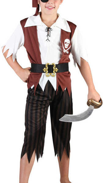 KARNEVAL Šaty malý Pirát vel.M (120-130 cm) 5-9 let KOSTÝM