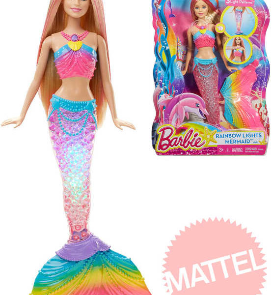 MATTEL BRB Panenka Barbie 29cm mořská panna kouzelná na baterie Světlo