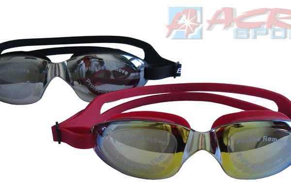 ACRA Závodní plavecké brýle FLAME silikon zrcadlovka 2 barvy